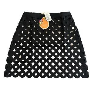 Revolve x Saudade Laser Mini Skirt Womens Size XS Black Swim Cover Skirt NEW